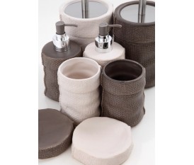 DISPENSER PORTASAPON​E PORTASPOZZ​OLINO PORTASCOPI​NO DA BAGNO ARREDO IN CERAMICA